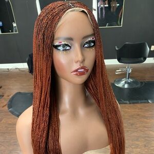 Elegant Auburn Braided Wig
Waist length 
5x5 closure